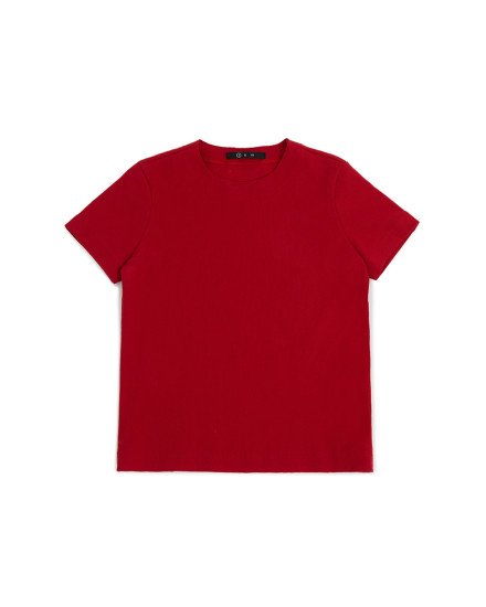 Basic Knit T-Shirt - Red