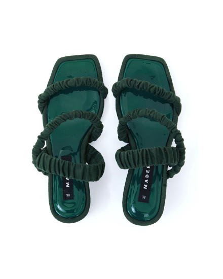 Fusilli Strappy Heels - Emerald Green