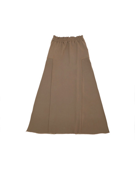 A-Line Long Skirt - Taupe
