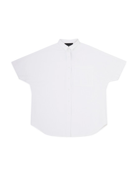 Loose Short Sleeve Shirt - White