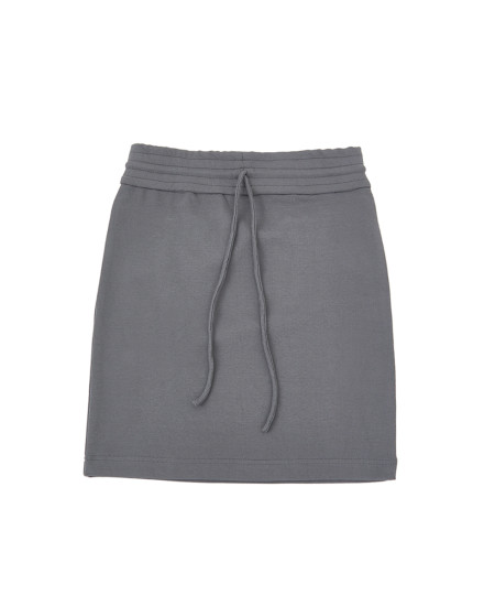Mini Knit Skirt - Grey
